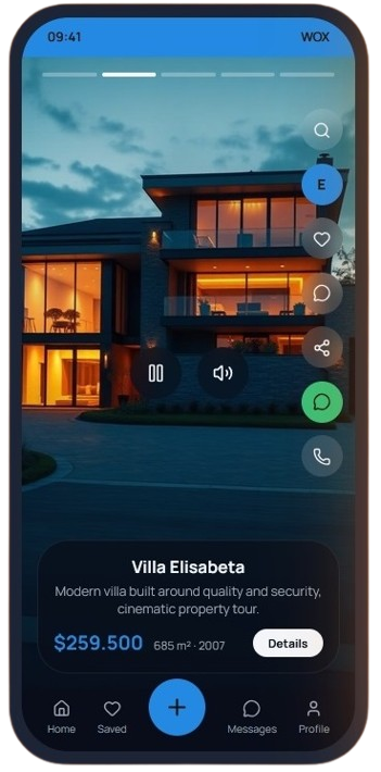 Aplicație EstatesReel cu tur video imobiliar